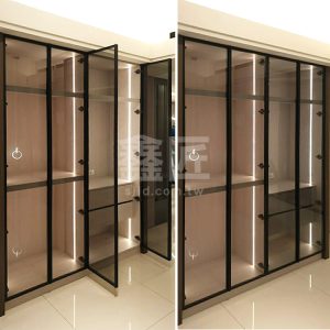 質感黑鋁框櫥櫃門WSP226