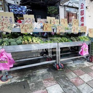 簡約不鏽鋼平面雙層蔬果架