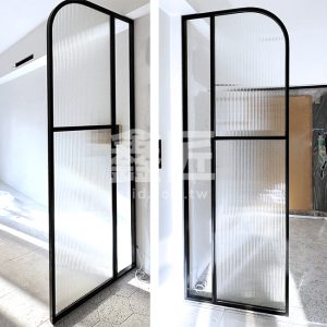 黑框圓弧造型屏風WSP374