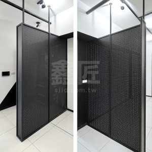 L型鐵框洞洞板造型屏風WSP377