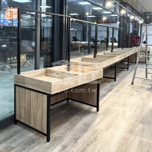 平面雙格蔬果展示陳列架(ㄇ字桿.側板)