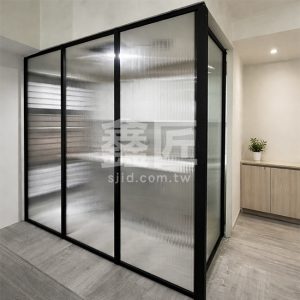 懸吊式鋁框拉門+屏風WSP388