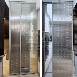 複合式懸吊鋁框拉門(鐵製洞洞板/玻璃)WSP394