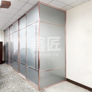 地軌式鋁框拉門+屏風WSP406