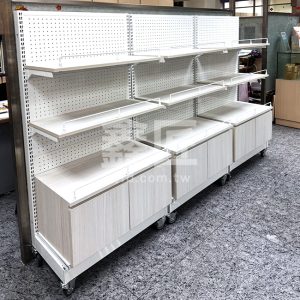 壁面洞洞背板木底櫃陳列架