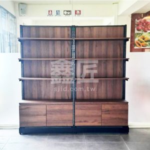 黑框壁面木背板壁櫃架