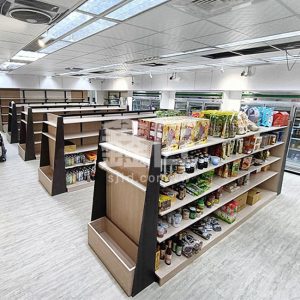 梯型側邊造型中島架/端架-超市實做範例