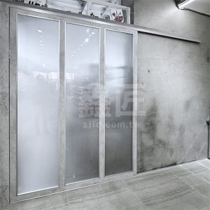 複合式懸吊式木拉門(木作+玻璃)WSP444