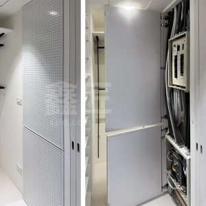 鋁框鐵製洞洞板櫥櫃門WSP443
